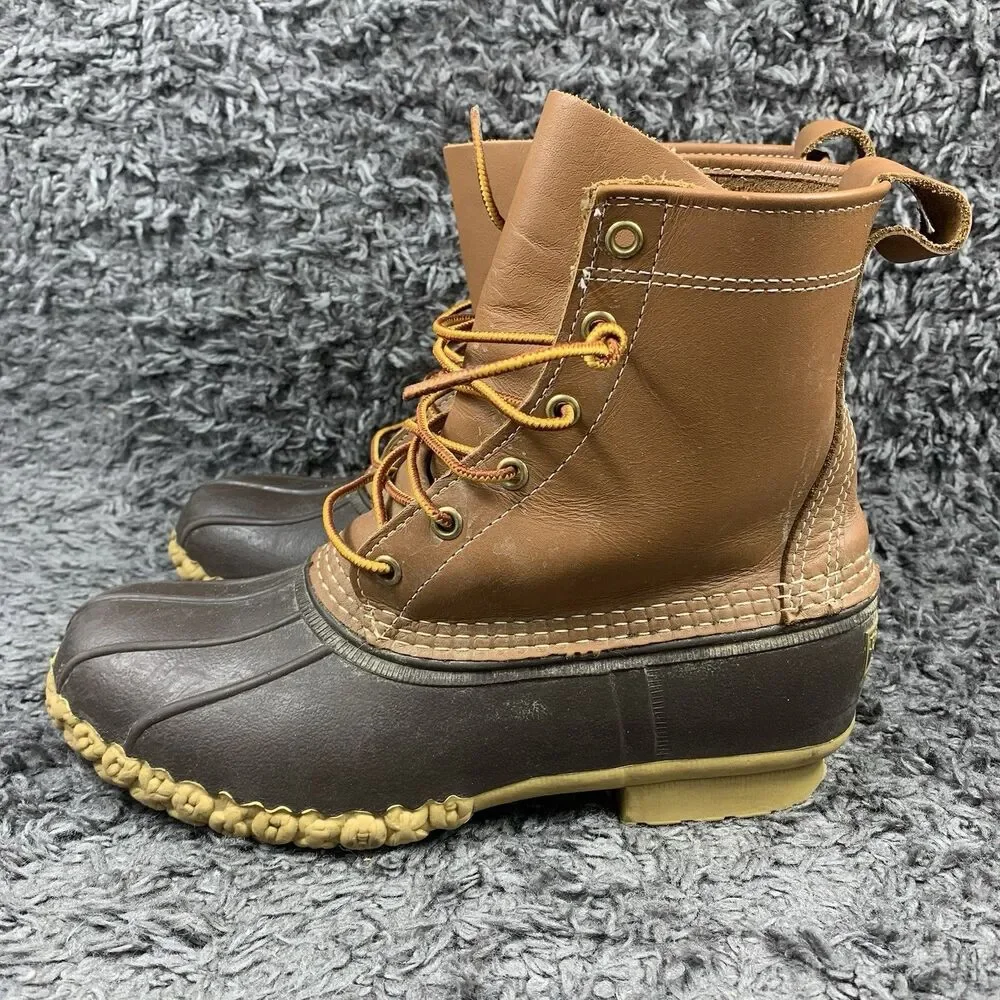 Vintage L.L. Bean Leather Bean Boots Men's Size 7 M  Maine 175052 Duck Boot